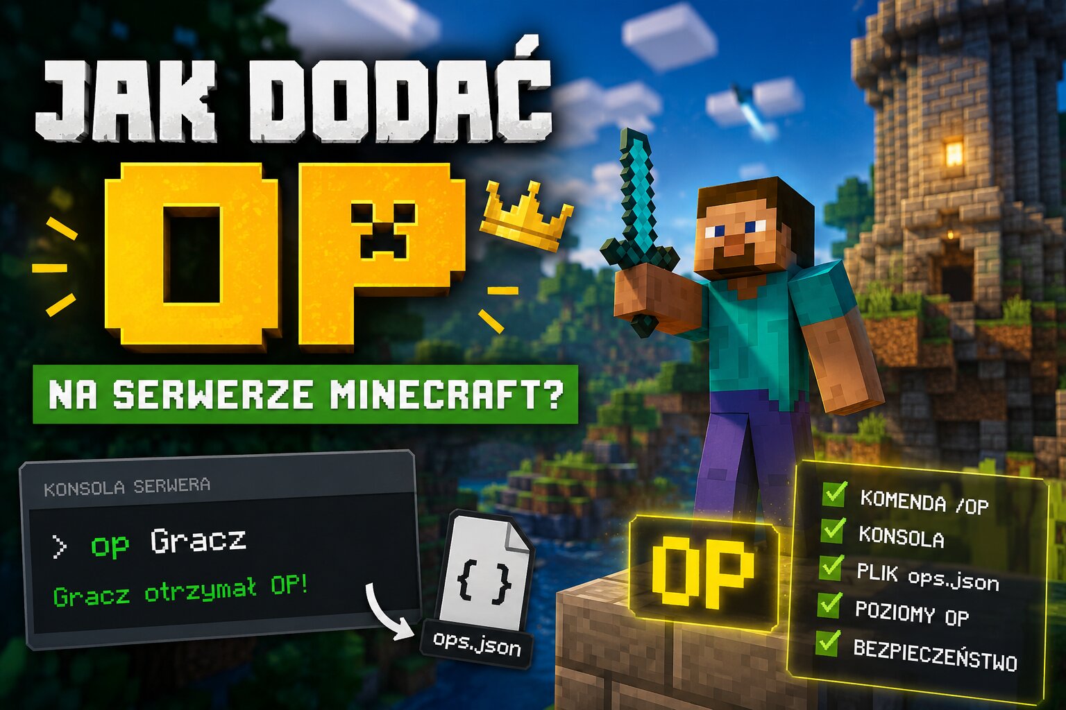 Jak dodać OP na serwerze Minecraft